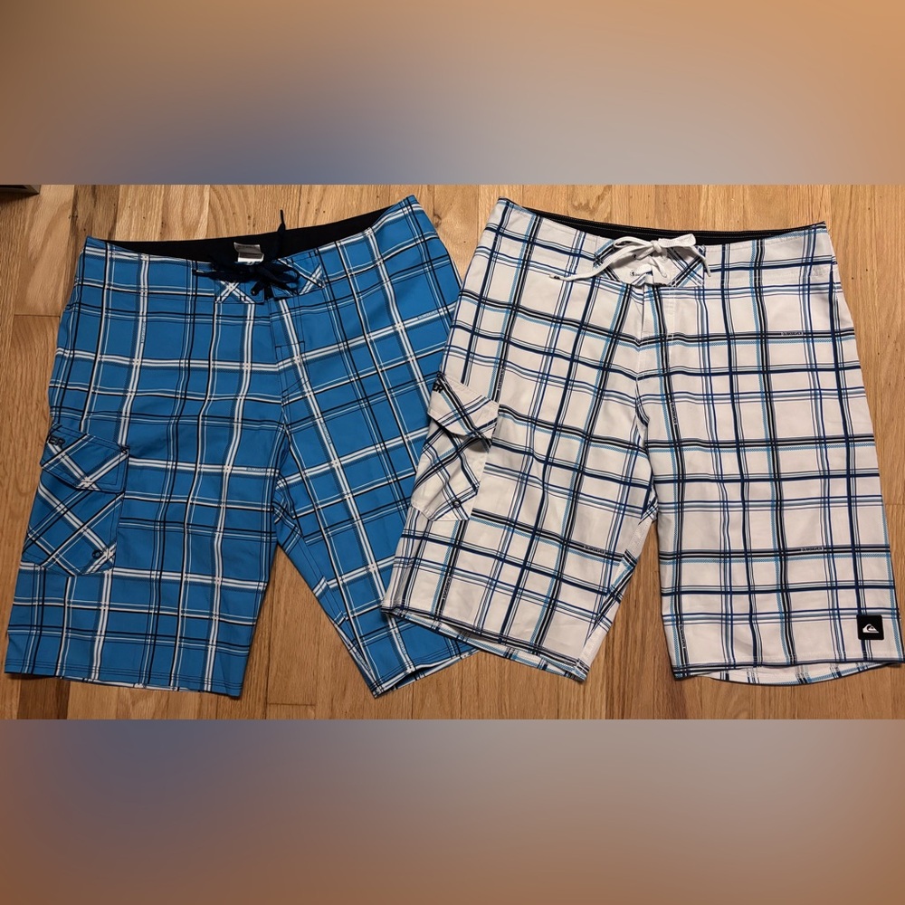 Quicksilver Men’s Board Shorts. Both Size 33. Two included.